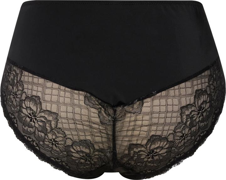 Image du produit Ulla Popken Culotte midi en microfibres, avec empiècement en dentelle (60)