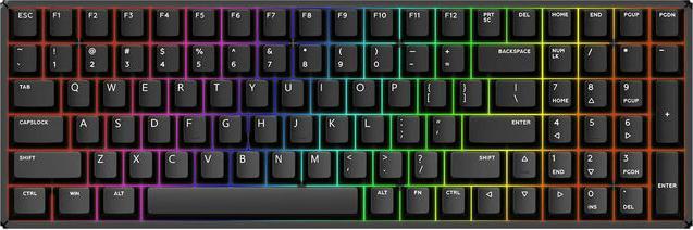Actual product image Iqunix F97 Dark Side Wireless Gaming Keyboard, RGB - MX Brown Switches (DE, Wireless, Cable)