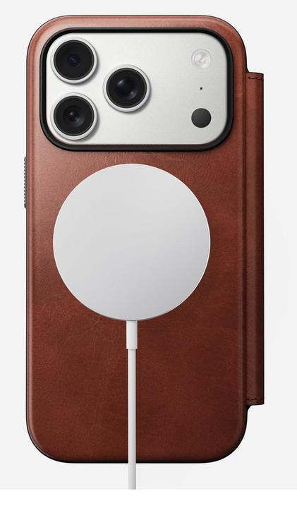 Actual product image Nomad Horween Leather Folio (Apple iPhone 17 Pro)