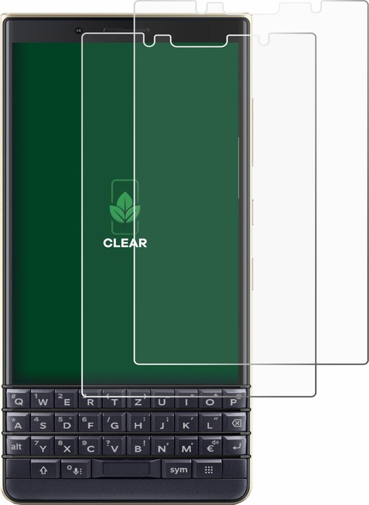 Actual product image ScreenLeaf Protective film sustainable screen protector screen protector film clear transparent (2 Piece, Blackberry KEY2 LE)