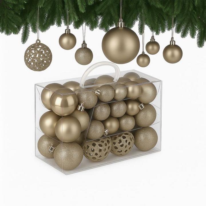 Produktbild Relaxdays 50-tlg. Weihnachtskugeln-Set (50-teilig)