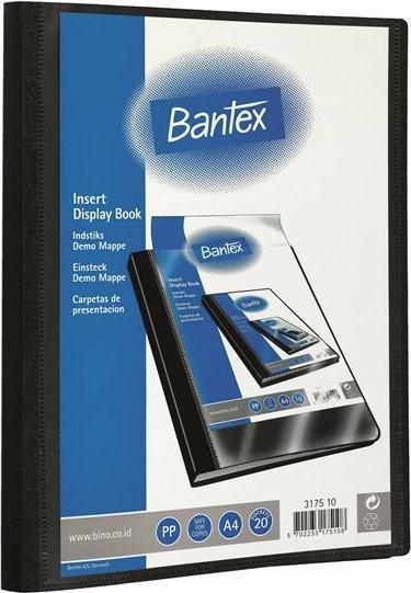 Actual product image Bantex Insert Demonstration Folder 20 Pockets, Black