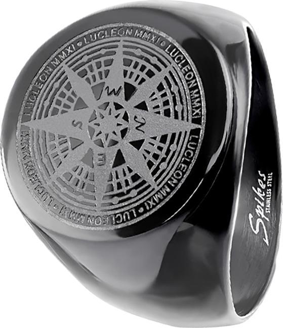 Produktbild Star Piercing Ring schwarz Kompassrose (ohne Messing, Chirurgenstahl 316L)