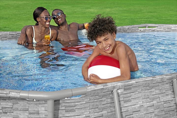 Produktbild Bestway Pool Power Steel mit Zubehörset, 427x250x100 cm (427 x 250 x 100 cm)