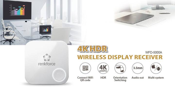 Produktbild Renkforce RF-WPR-310 HDMI Wireless-Präsentationsempfänger (60 m, HDR)