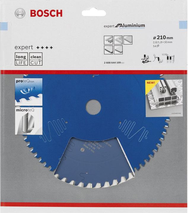 Actual product image Bosch Professional Zubehör Circular saw blade Expert for Aluminium, 210 x 30 x 2.6 mm, 54