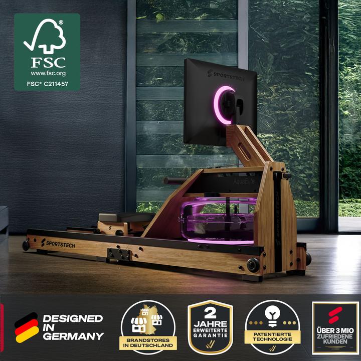 Produktbild Sportstech Rudergerät AquaElite OAK
