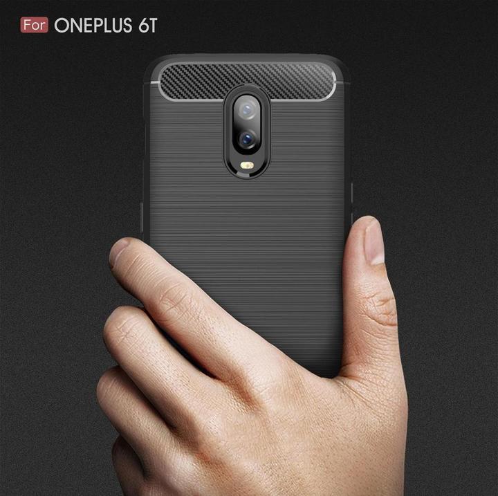 Produktbild Screenguard OnePlus 6T Hülle Carbon Brushed Soft TPU (OnePlus 6T)
