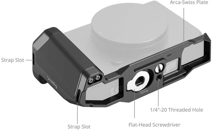 Image du produit SmallRig L-förmige Montageplatte mit Griff für Sigma BF Schwarz (Cage, Poignée)