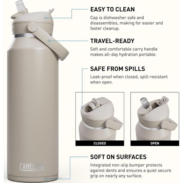 Actual product image Camelbak Thrive Flip Straw vacuum flask made of stainless steel, 1.2 litres (1.20 l)