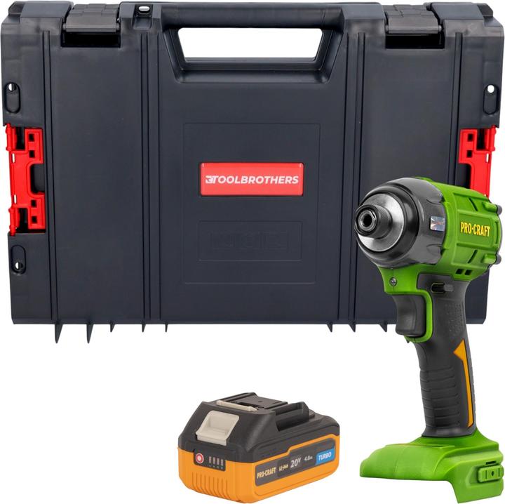 Produktbild Procraft PS22bb Akku Schlagschrauber 20 V 230 Nm 1/2" Brushless + 1x Akku 4,0 Ah + RHINO Toolcase - (Schlagschrauber)