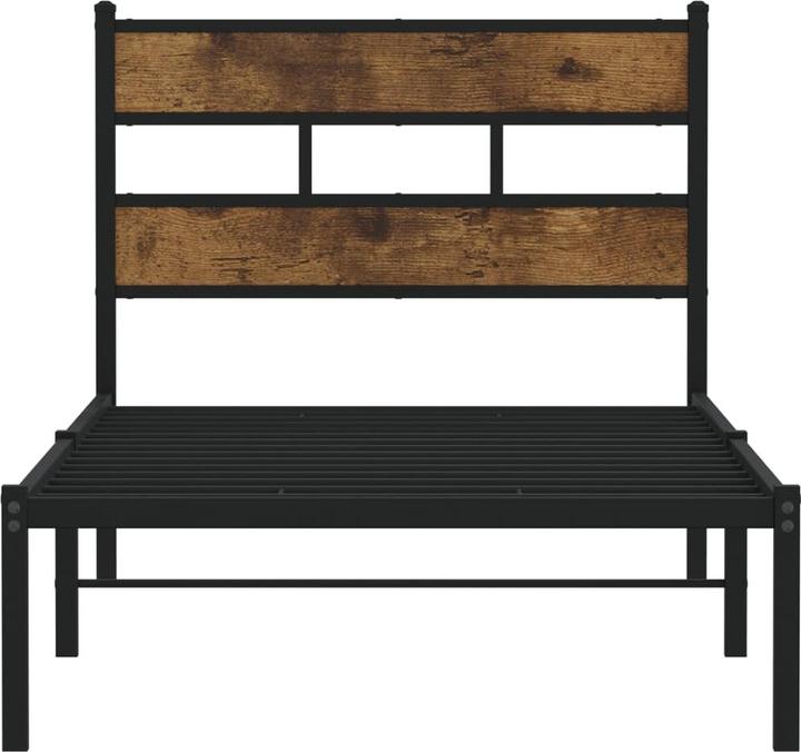 Produktbild VidaXL Bett ohne Matratze Räuchereiche (90 x 200 cm)
