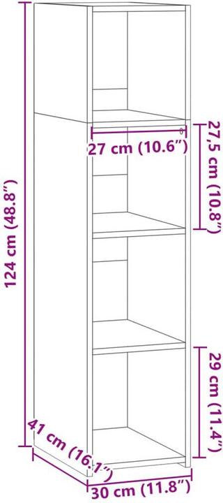 Image du produit vidaXL Highboard (30 x 42.50 x 124 cm)