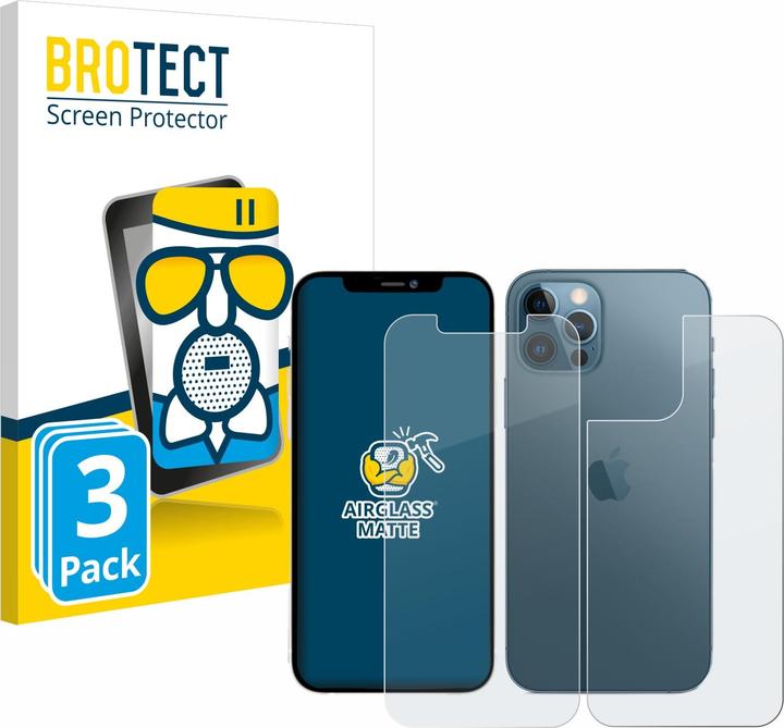 Actual product image BROTECT AirGlass Glass Matte (3 pcs., Apple iPhone 12 Pro Max)