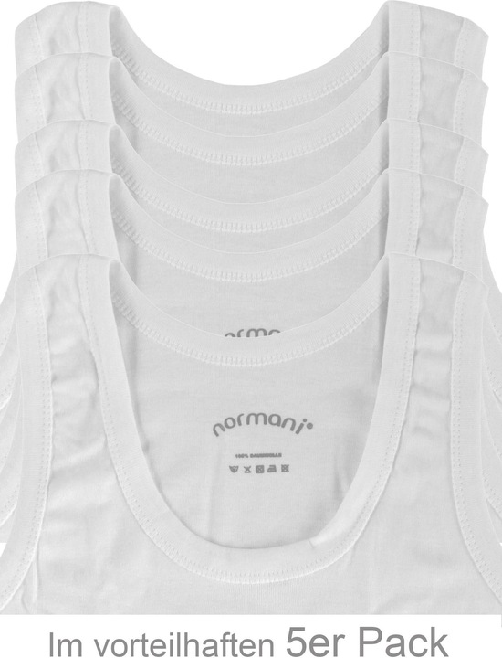 Image du produit Normani 5 pièces maillot de corps homme fines côtes blanc (4XL)