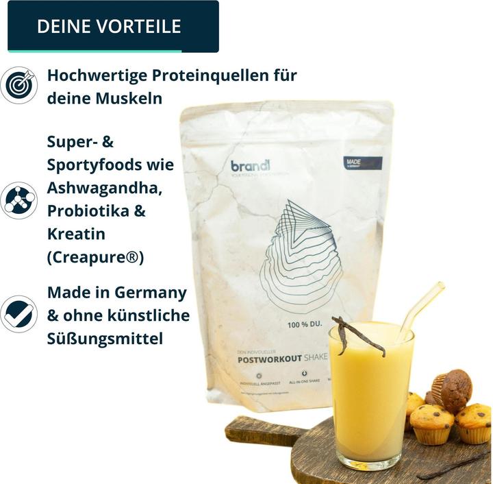 Actual product image Brandl Pulver Post Workout Vanilla 1000 g (Vanilla, 1 pcs., 1000 g)