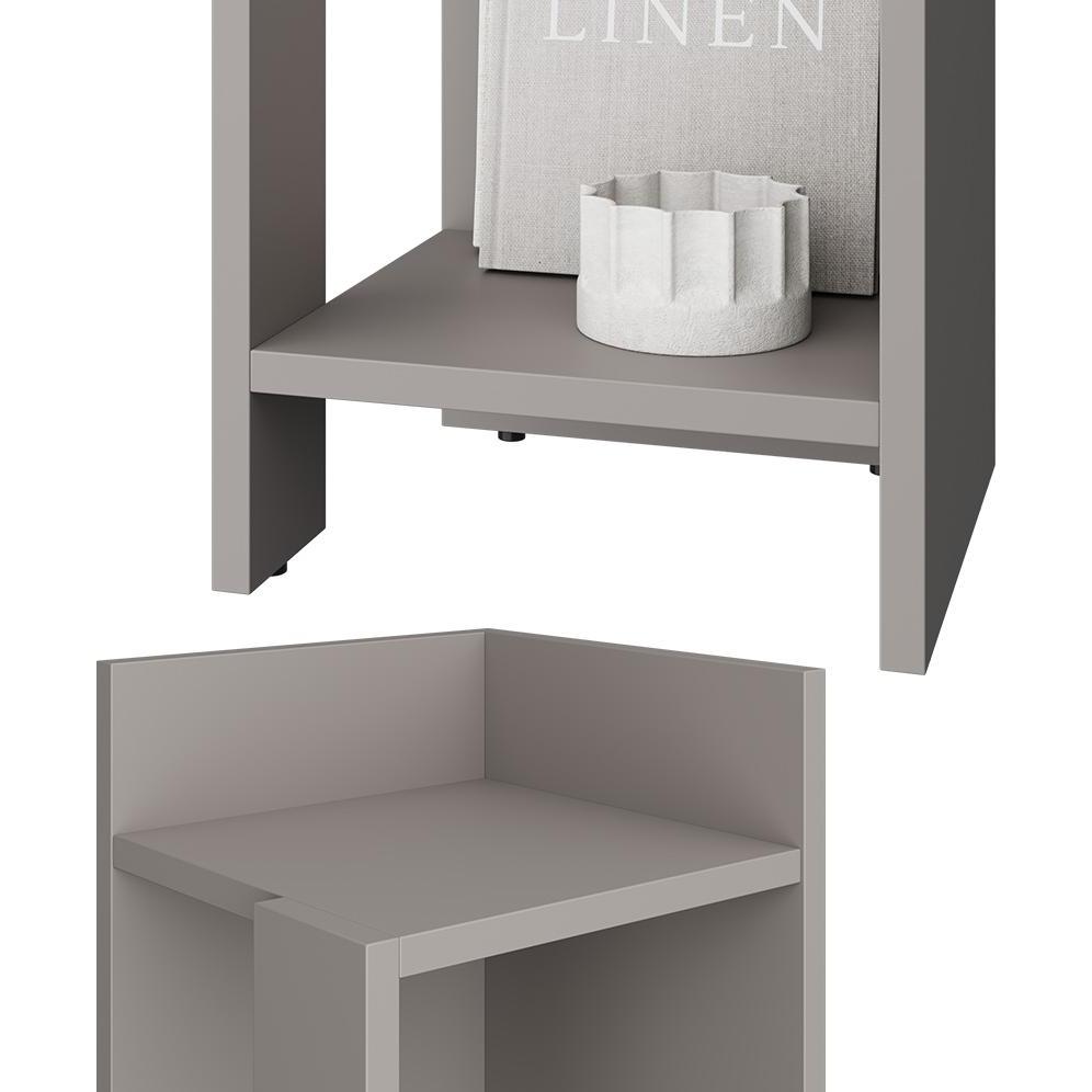 Thumbnail - Vichy, Nachttisch, Nachttisch Lenar, Greige, 27 x 60 cm