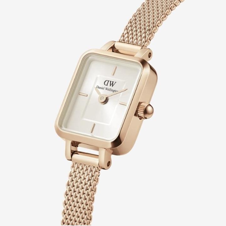 Immagine prodotto Daniel Wellington Quadro Mini Melrose Champagne Oro Rosa (Orologio da polso analogico, 154 mm)