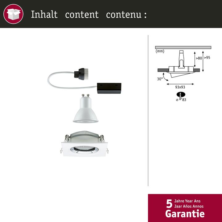 Actual product image Paulmann Nova Plus recessed luminaire (470 lm, GU10)