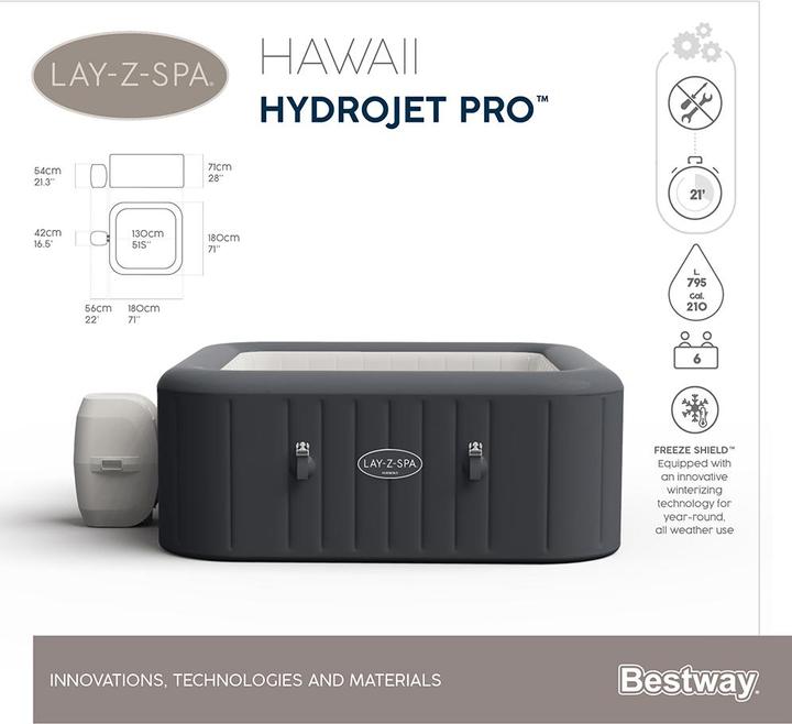 Image du produit Bestway Lay-Z-Spa Hawaii Hydro Pro (6 Personnes)
