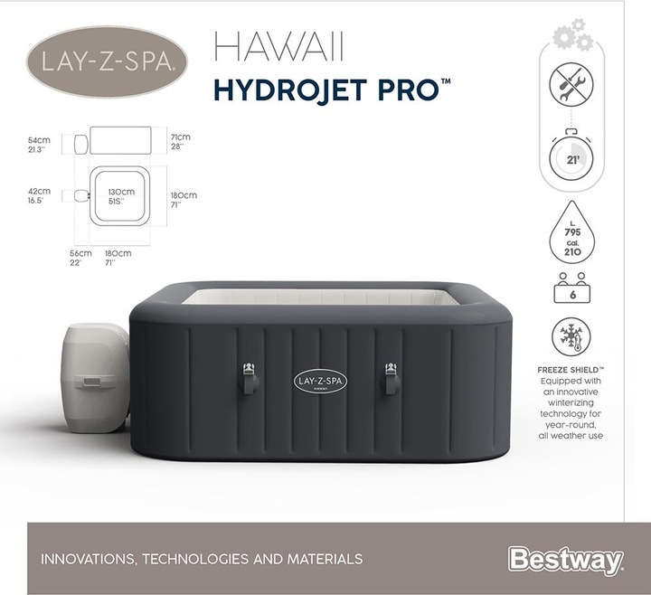 Produktbild Bestway Lay-Z-Spa Hawaii Hydro Pro (6 Pers.)