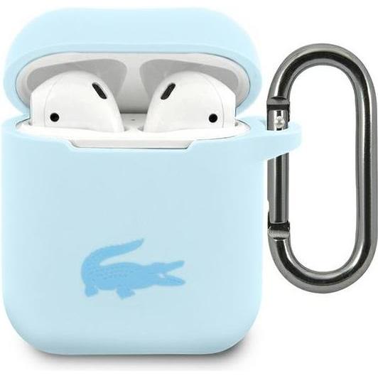 Lacoste LCA2SLB AirPods cover niebieski/ blue Silicone, Kopfhörertasche + Schutzhülle, Blau