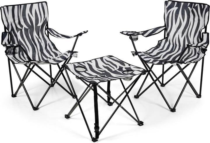 Produktbild Inveno Camping-Sitzgarnitur Zebra 3er