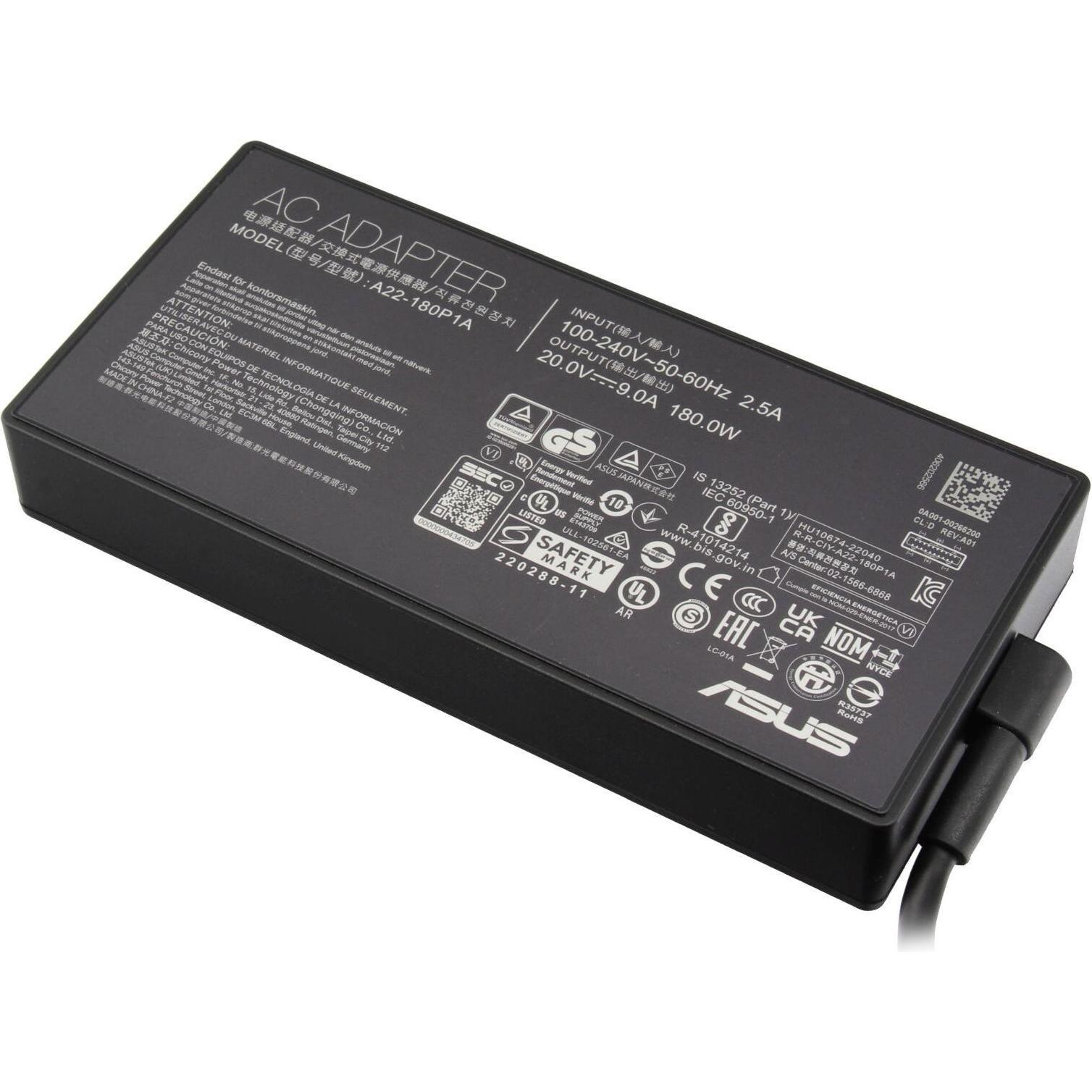 ASUS 0A001-00266400 (180 W), Notebook Netzteil, Schwarz