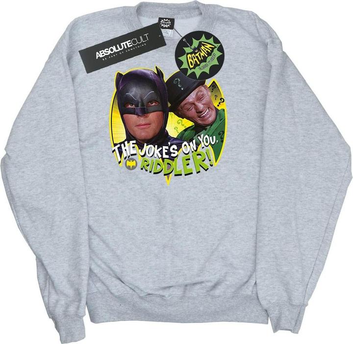 Actual product image Mens Batman TV Series The Riddler Joke Cotton Sweatshirt (L)