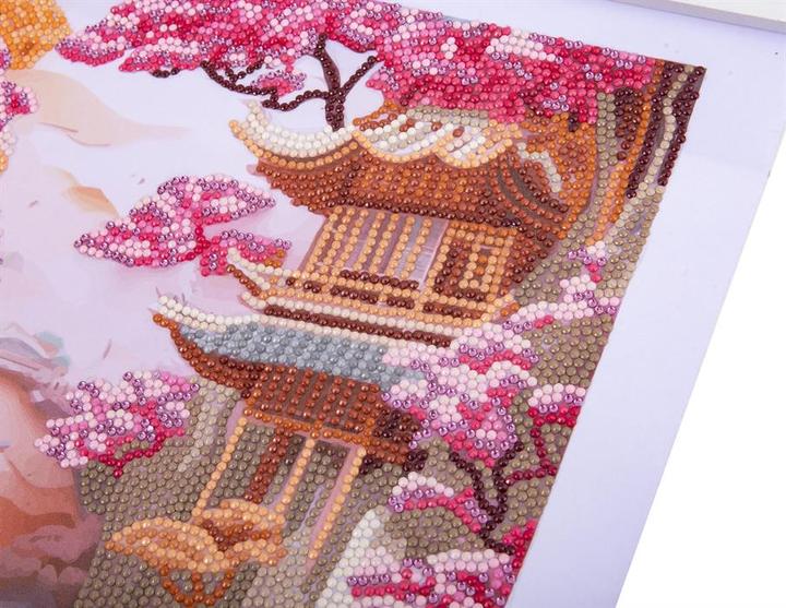 Actual product image Craft Buddy Cherry Blossom Bliss, 35x45cm Crystal Art Scroll