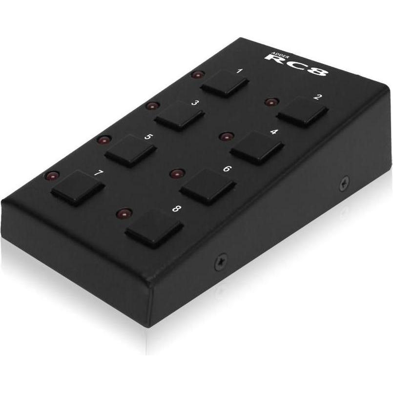 Adder Remote control 8 port RS232 ca, KVM Switch, Schwarz