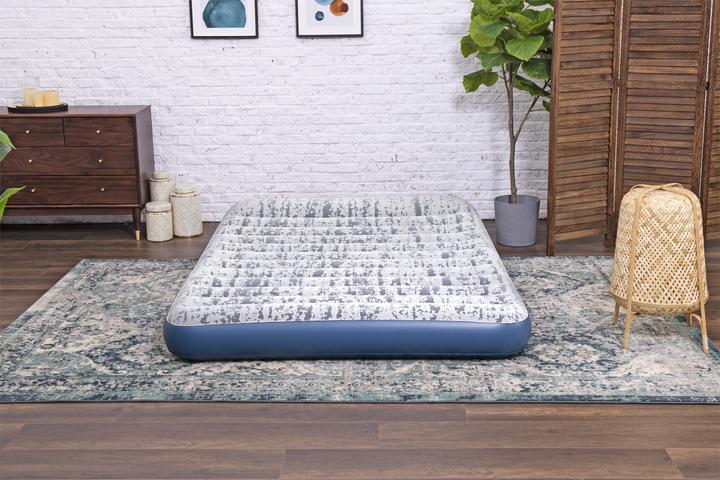 Produktbild Bestway Fashion Flock Luftmadras med indbygget AC Pumpe 203 x 152 x 30cm (152 x 203 cm)