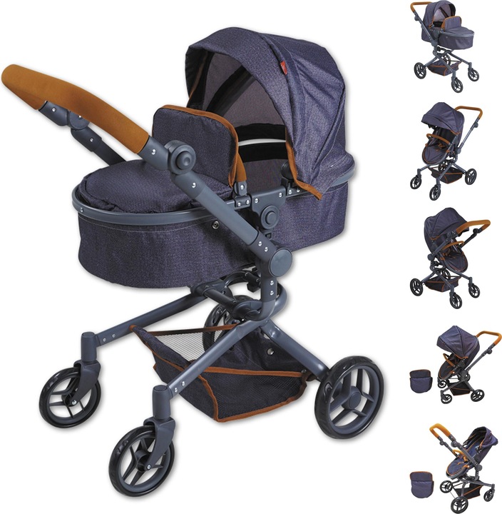 Knorrtoys Poussette de poupée Boonk - dark blue