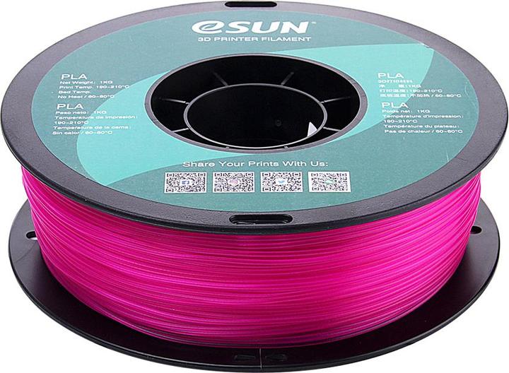 Image du produit eSUN Filament PLA Purple Transparent 1.75mm 1Kg (PLA, 1.75 mm, 1000 g, Violet)