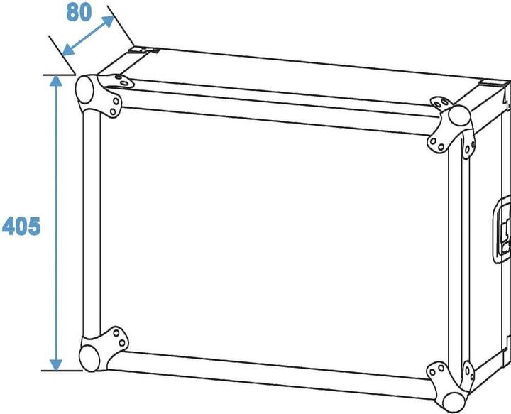 Produktbild Roadinger Rack Profi 8HE Rollen (Universal)