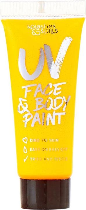Actual product image Joker S&S - UV Face & Body Paint - 10 ML - Yellow (96805-6)