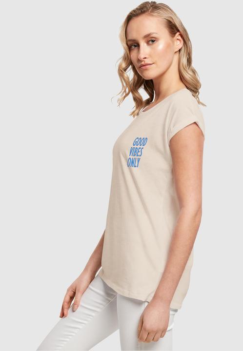Produktbild Merchcode Ladies Good Vibes Only Extended Shoulder Tee - 118097 (5XL)