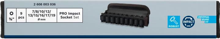 Immagine prodotto Bosch Professional Zubehör Set di prese Pro Impact (19 mm, 12 mm, 16 mm, 10 mm, 7 mm, 17 mm, 15 mm, 8 mm, 13 mm)