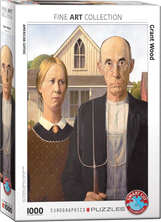Productafbeelding Eurographics American Gothic van Grant Wood (1000 onderdelen)