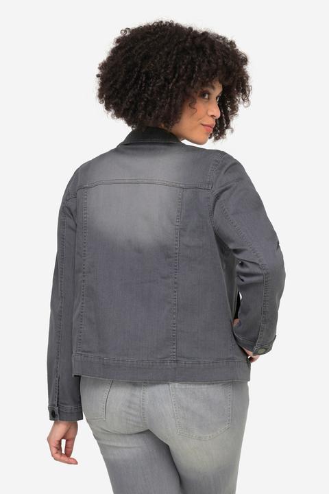 Produktbild Angel of Style Jeansjacke Frieda, Wascheffekte, Hemdkragen, Langarm (54)