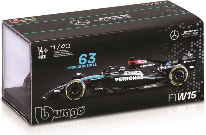 Actual product image Bburago Mercedes-AMG F1 W15 1/43 Russell 2024