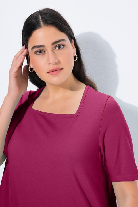 Produktbild Ulla Popken T-Shirt, A-Linie, Carré-Ausschnitt, Halbarm (50, 52)