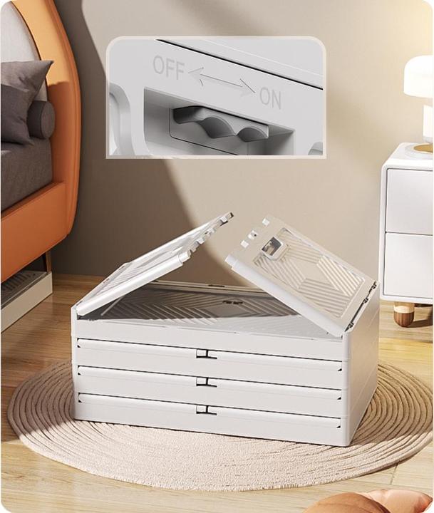 Image du produit Novidarte Bac de rangement empilable avec portes (lot de 2) (2x)