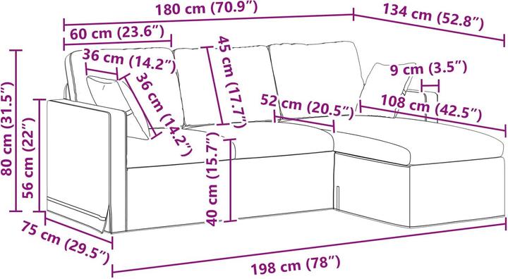 Produktbild vidaXL Modernes Sofa