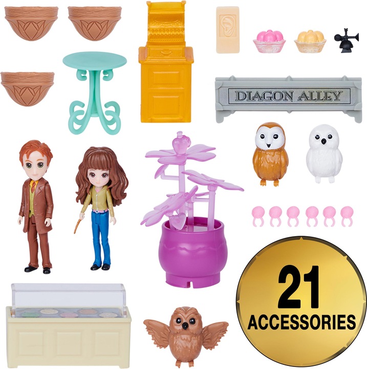 Produktbild Spin Master Wizarding World Harry Potter - Diagon Alley (Winkelgasse) Spielset mit Licht und Sound sowie 2