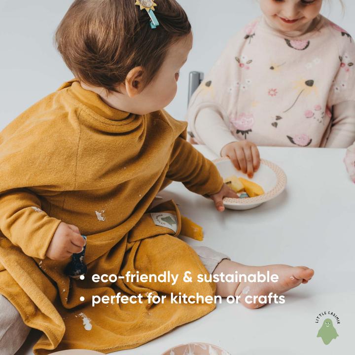 Produktbild Little Casimir Lätzchen mit Ärmeln – wasserdicht, saugfähig & verstellbar, für Babys 6M-4J (6 Monate)