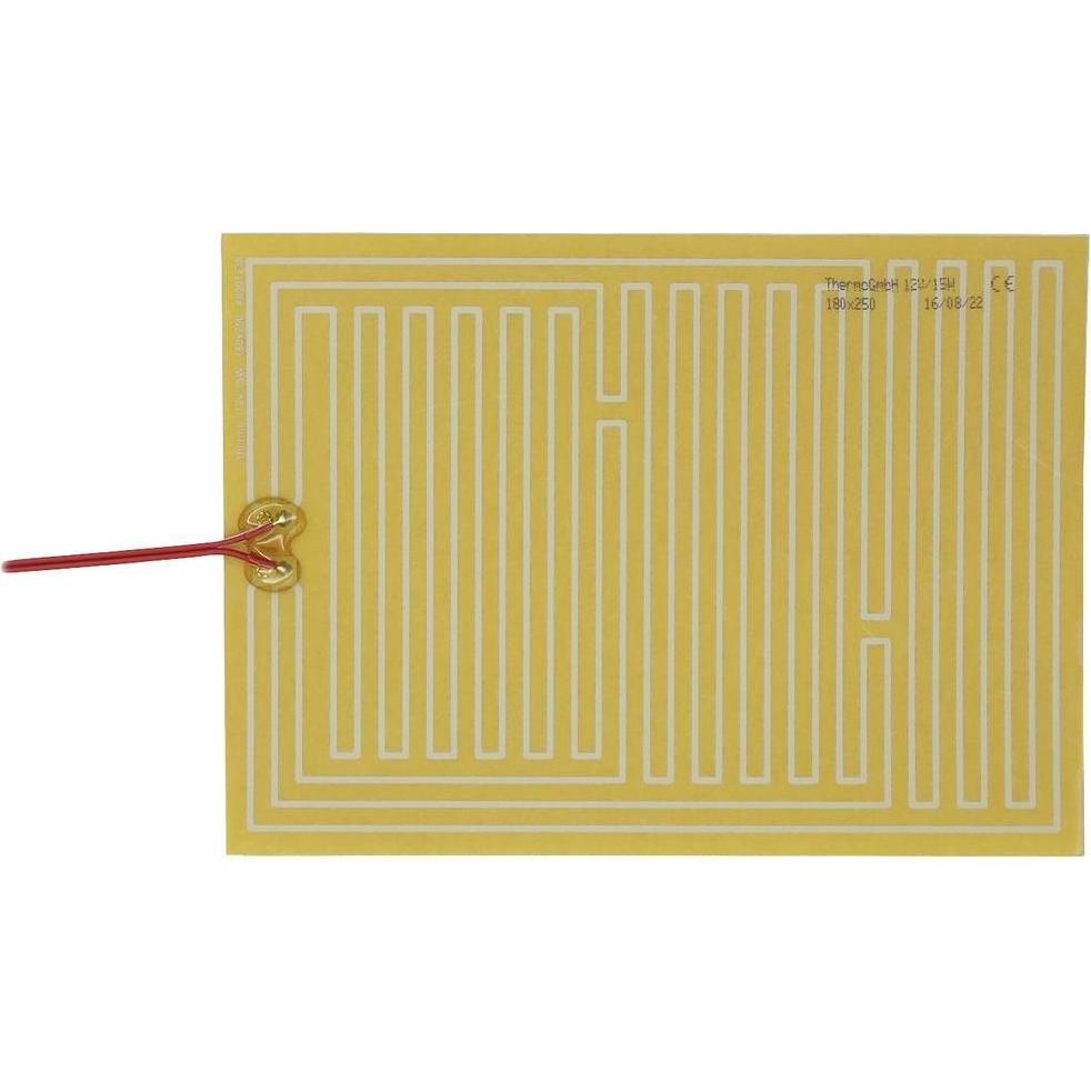 Thermo Tech Foglio riscaldante in poliestere 12 V 15 W (L x L) 250 mm x 180 mm (Foglio di riscaldamento), Accessori di elettronica + Alloggiamento
