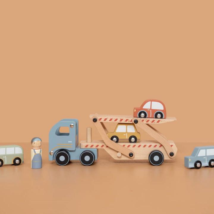 Actual product image Little Dutch Wood car transporter