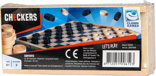 Actual product image Clown games Checkers Pieces Wood (English)