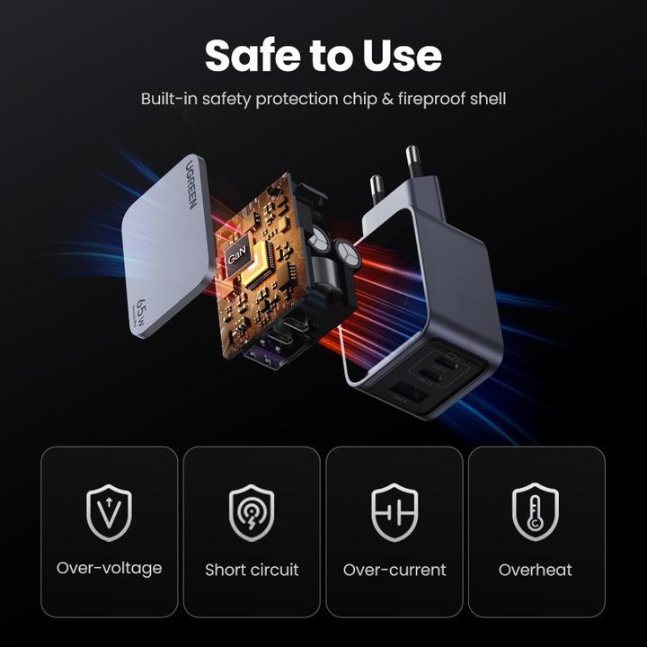 Produktbild Ugreen Nexode Pro (65 W, 3 Ports)